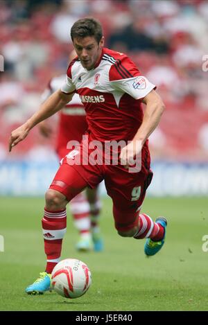 LUKAS JUTKIEWICZ MIDDLESBROUGH FC STADE RIVERSIDE MIDDLESBROUGH ANGLETERRE 03 Août 2013 Banque D'Images