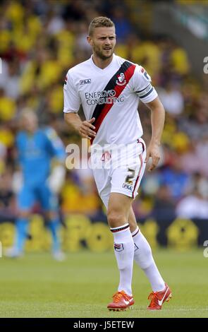 SIMON FRANCIS AFC BOURNEMOUTH VICARAGE ROAD WATFORD ANGLETERRE 10 Août 2013 Banque D'Images