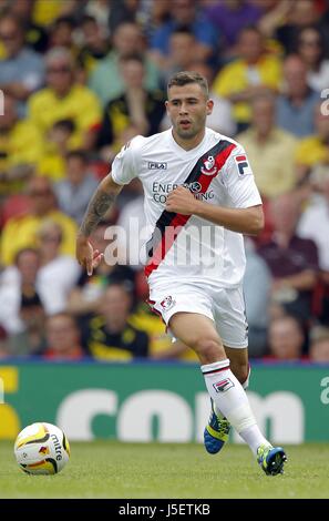 STEVE COOK BOURNEMOUTH AFC VICARAGE ROAD WATFORD ANGLETERRE 10 Août 2013 Banque D'Images