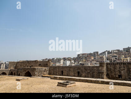 Vue de la ville vu de la citadelle de Raymond de Saint Gilles, le gouvernorat du Nord, Tripoli, Liban Banque D'Images