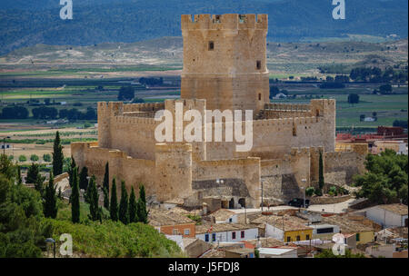 Villena Château à Costa Blanca Alicante Espagne Banque D'Images