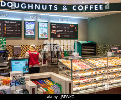 La gare centrale de Glasgow Krispy Kreme Banque D'Images