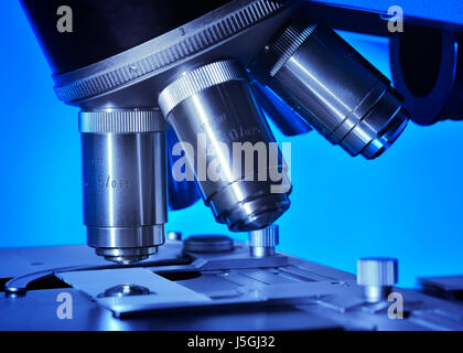 Microscope, Close up. Banque D'Images