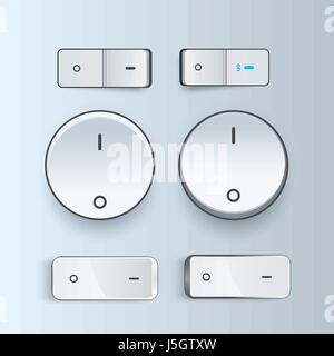 Icône du bouton. L'icône de l'interrupteur. Illustration de Vecteur
