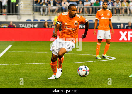 Chester, Pennsylvanie, USA. 17 mai, 2017. Le Dynamo de Houston RICARDO CLARK, (13) en action lors du match contre l'Union au stade de l'énergie Talen Chester Pa Credit : Ricky Fitchett/ZUMA/Alamy Fil Live News Banque D'Images