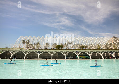 La Cité des Arts et des Sciences de Valence, en Espagne. Banque D'Images