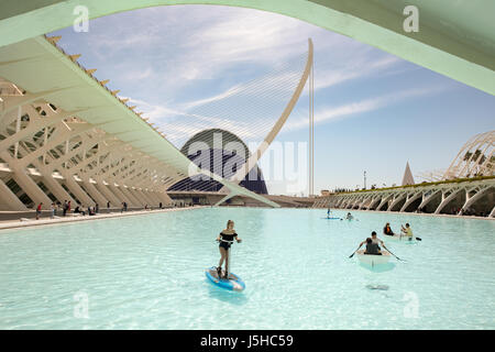 La Cité des Arts et des Sciences de Valence, en Espagne. Banque D'Images