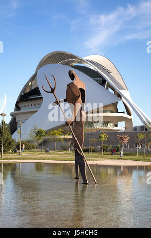 La Cité des Arts et des Sciences de Valence, en Espagne. Banque D'Images