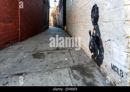 Mirlo Graffiti, Walmgate à York Banque D'Images