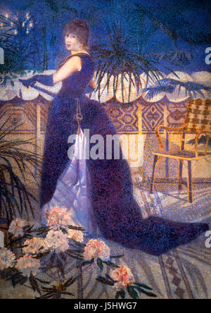 'Madame' par Hector France Henri-Edmond Cross (1856-1910), huile sur toile, c.1891 Banque D'Images