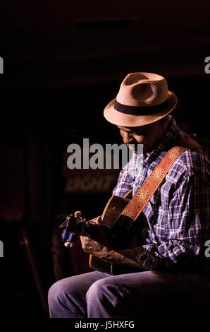 Musicien musicien de blues Folk Americana musicien chanteur guitariste racines folk rock acoustique compositeurs musiciens conteur voyageant de ménestrels Banque D'Images