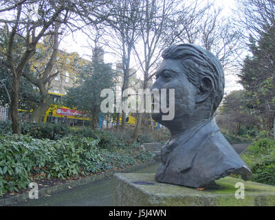 Michael Collins buste dans Merrion Square, Dublin, Irlande Banque D'Images