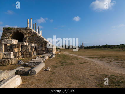 À l'hippodrome en tribune à al Bass site, gouvernorat du Sud, tire, Liban Banque D'Images