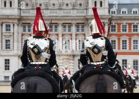 Household Cavalry. Changement de la garde à Horse Guards Parade, London, UK Banque D'Images