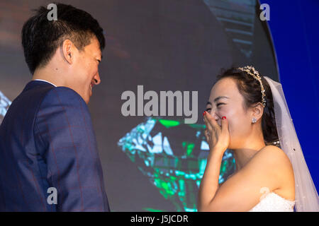 Cérémonie de mariage chinois, Yinchuan, Ningxia, Chine Banque D'Images