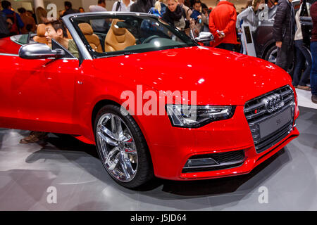 Francfort - le 22 septembre 2015 : Audi illustré lors de la 66ème IAA (Internationale Automobil Ausstellung) le 22 septembre 2015 à Francfort, Allemagne Banque D'Images