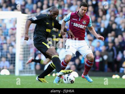 EMMERSON BOYCE & MATT JARVIS West Ham United V WIGAN ATHLÈTE UPTON PARK LONDON ENGLAND UK 20 avril 2013 Banque D'Images