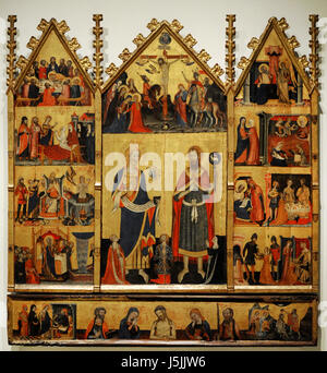 Maître de Santa Coloma de Queralt (actif dans le troisième quart du 14ème siècle). Retable des Saints John. ca.1356. De la chapelle du château de Santa Coloma de Queralt (Catalogne). Musée national d'Art de Catalogne. Barcelone. La Catalogne. L'Espagne. Banque D'Images