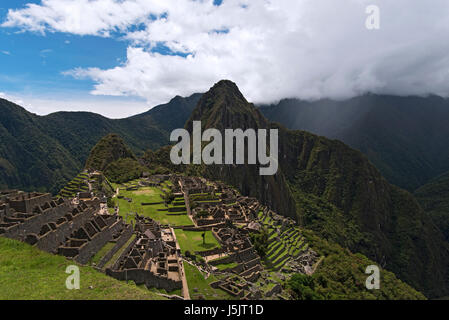 Les ruines de Machu Picchu, Pérou Banque D'Images