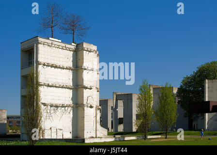 Blue house building story city ville projet de conception de modèle de plan projet concept Banque D'Images