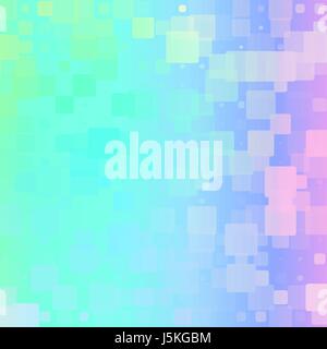 Arc-en-ciel de lumière rougeoyante abstract vector background avec tuiles arrondies de tailles aléatoires square Illustration de Vecteur