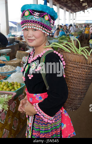 Hmongfrau au laos Banque D'Images