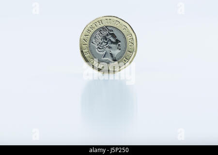 Nouveau design de £1 coin Banque D'Images