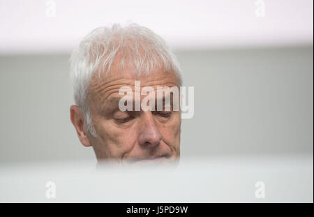 Neckarsulm, en Allemagne. 18 mai, 2017. Matthias Mueller, directeur général d'Audi AG, photographié à l'Audi AG Réunion générale à Neckarsulm, Allemagne, 18 mai 2017. Photo : Marijan Murat/dpa/Alamy Live News Banque D'Images