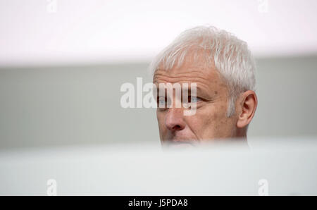 Neckarsulm, en Allemagne. 18 mai, 2017. Matthias Mueller, directeur général d'Audi AG, photographié à l'Audi AG Réunion générale à Neckarsulm, Allemagne, 18 mai 2017. Photo : Marijan Murat/dpa/Alamy Live News Banque D'Images