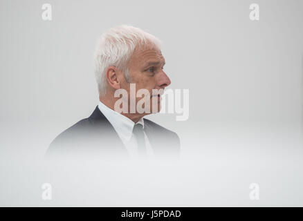 Neckarsulm, en Allemagne. 18 mai, 2017. Matthias Mueller, directeur général d'Audi AG, photographié à l'Audi AG Réunion générale à Neckarsulm, Allemagne, 18 mai 2017. Photo : Marijan Murat/dpa/Alamy Live News Banque D'Images