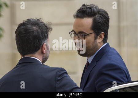 Paris, France. 18 mai, 2017. Au fond pour le premier conseil Ministère de nouveau président Emmanuel Macron au Palais de l'Élysée Crédit : Julien Mattia/ZUMA/Alamy Fil Live News Crédit : ZUMA Press, Inc./Alamy Live News Banque D'Images