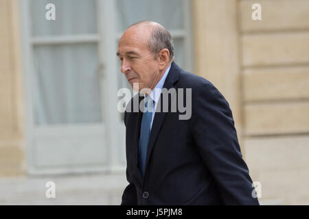 Paris, France. 18 mai, 2017. Julien Mattia / Le Pictorium - premier Conseil des ministres du gouvernement d'Edouard Philippe sous la présidence de Emmanuel Macron - 18/05/2017 - France / Ile-de-France (région) / Paris 8ème (8ème arrondissement de Paris) - Gérard Collomb, Ministre de l'Intérieur lors du premier Conseil des ministres du gouvernement d'Edouard Philippe sous la présidence de Emmanuel Macron Crédit : LE PICTORIUM/Alamy Live News Banque D'Images