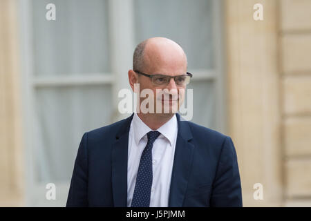 Paris, France. 18 mai, 2017. Julien Mattia / Le Pictorium - premier Conseil des ministres du gouvernement d'Edouard Philippe sous la présidence de Emmanuel Macron - 18/05/2017 - France / Ile-de-France (région) / Paris 8ème (8ème arrondissement de Paris) - Jean-Michel Blanquer Ministre de l'éducation nationale au premier Conseil des ministres du gouvernement d'Edouard Philippe sous la présidence de Emmanuel Macron Crédit : LE PICTORIUM/Alamy Live News Banque D'Images