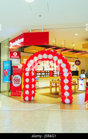 Entrée d'une boutique Vodafone, New South Wales, NSW, Australie Banque D'Images