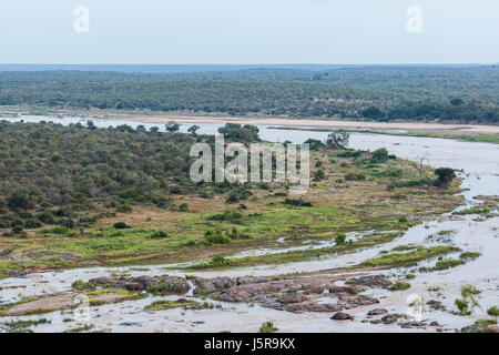 Vue Camp Olifants, parc Kruger, Afrique du Sud Banque D'Images