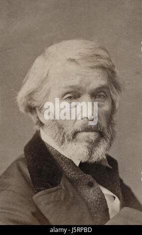 Thomas Carlyle (1795-1881), philosophe écossais, essayiste et historien, Portrait Banque D'Images
