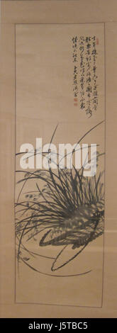 'Orchid in Hanging Basket', encre sur papier par jin-gyu Gim Banque D'Images