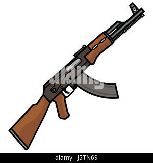 Le fusil d'assaut Kalachnikov, mitrailleuse, fusil d'assaut, télévision. Banque D'Images