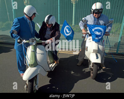 Les citoyens de Brighton célébrer leur équipe de football pour la promotion de la Premier League Banque D'Images