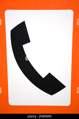 Poster pictogramme Pictogramme symbole commercial signal signe d'avertissement d'écoute Banque D'Images