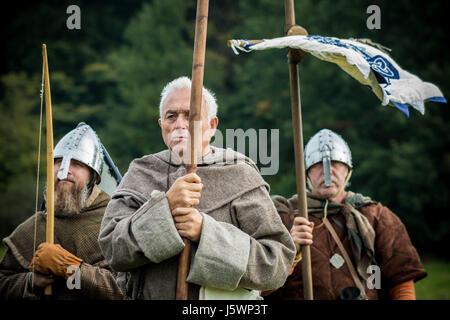 Bataille de Hastings reconstitution annuelle historique dans l'East Sussex, UK Banque D'Images