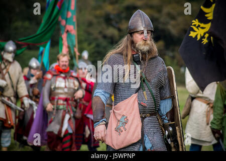 Bataille de Hastings reconstitution annuelle historique dans l'East Sussex, UK Banque D'Images