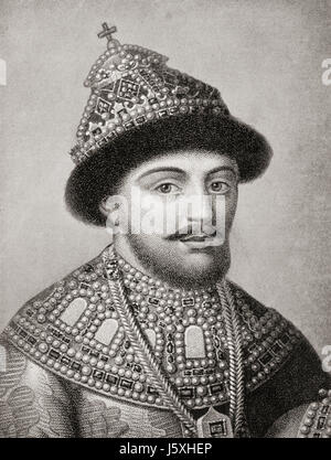Feodor (Theodore) III Alexeyevitch de la Russie, 1661 - 1682. Tsar de toutes la Russie. L'histoire de Hutchinson de l'ONU, publié en 1915. Banque D'Images