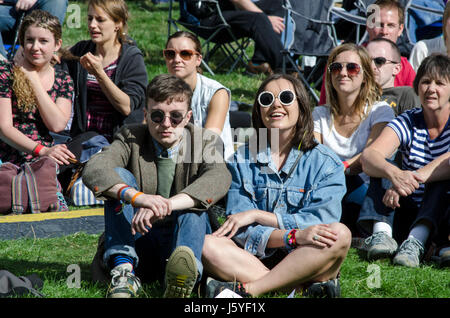 Festival de musique d'audience crowd Banque D'Images