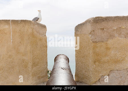 Château de Santa Barbara à Alicante, Espagne. Banque D'Images