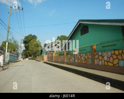 01352 rizières des prairies, des arbres Routes Sipat Dampol, Lagundi Plaridel 22 Banque D'Images