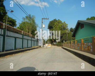 01352 rizières des prairies, des arbres Routes Sipat Dampol, Lagundi Plaridel 23 Banque D'Images