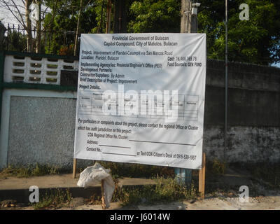 01352 rizières des prairies, des arbres Routes Sipat Dampol, Lagundi Plaridel 24 Banque D'Images