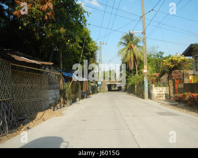 01352 rizières des prairies, des arbres Routes Sipat Dampol, Lagundi Plaridel 38 Banque D'Images