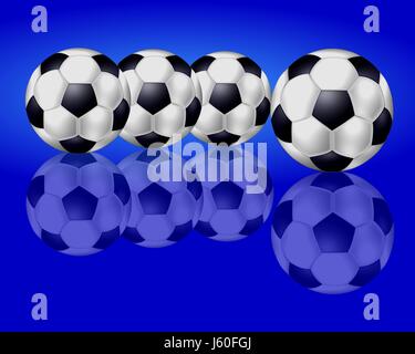 ballons de football Banque D'Images